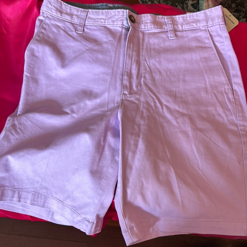 George Purple Flat Front Shorts Casual Style